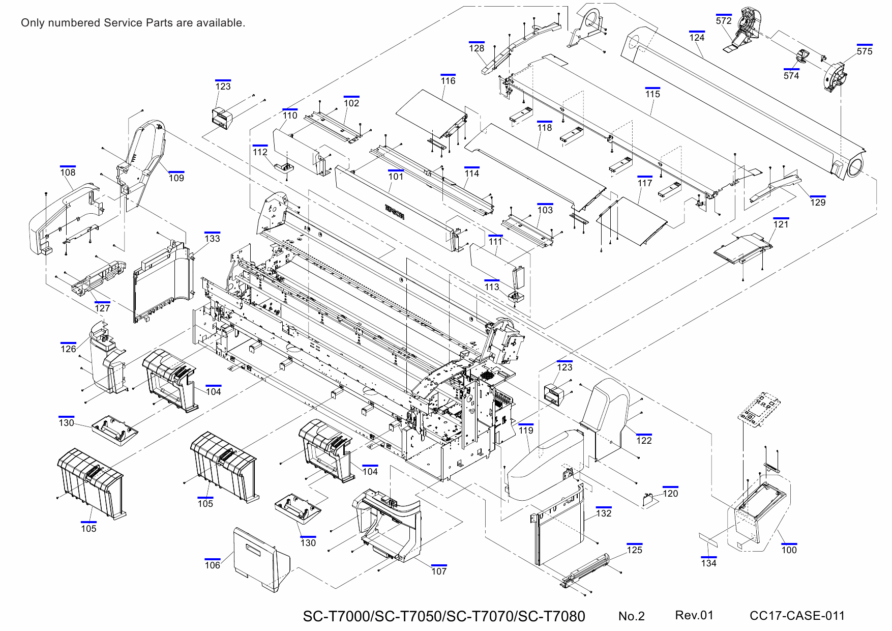 EPSON SureColor T7000 T7050 T7070 T7080 Parts Manual-5